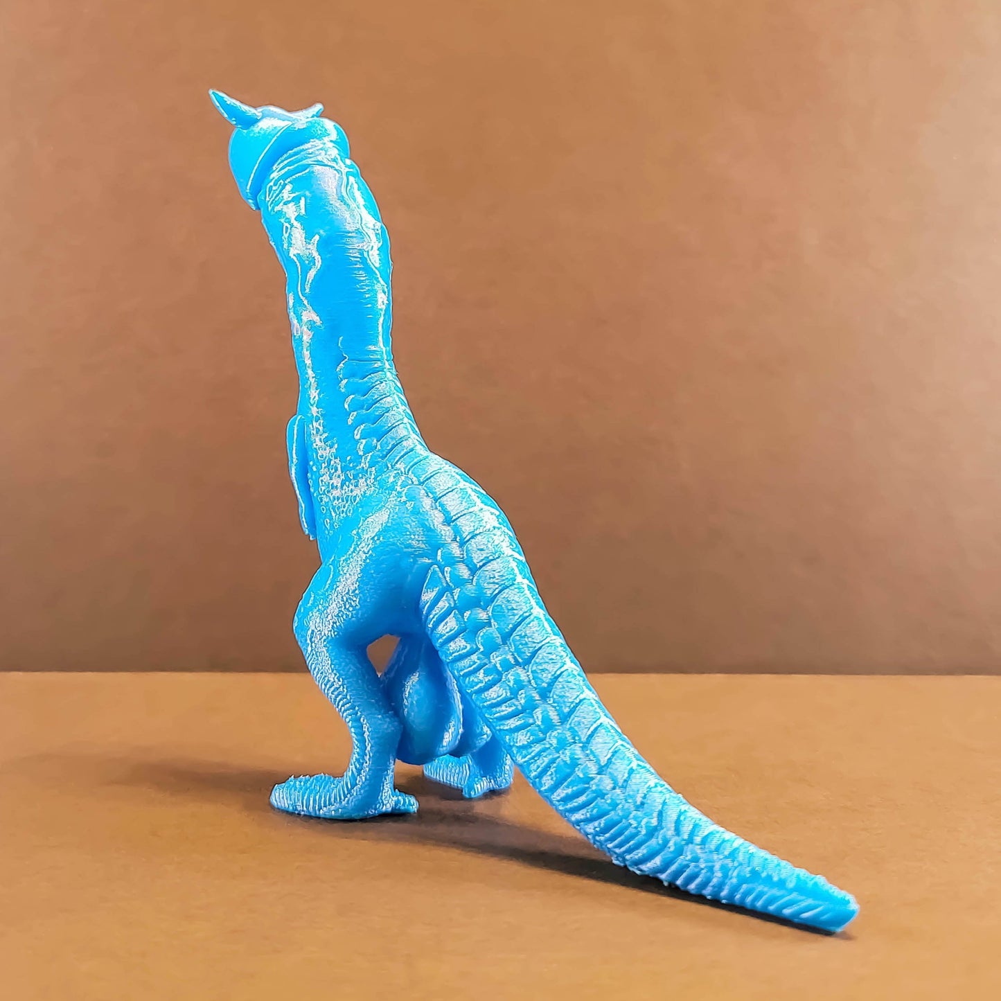 Naughty Carnotaurus in Silk Colors | Unique Gift, Dino Dick Gag Gift, Dinosaur Joke, Romance Art, Homoerotic Art Décor, White Elephant Gift, Gay Art