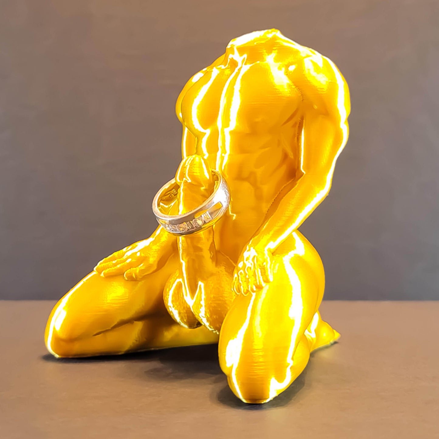 Ring Holder Make Figure Art in Silk Colors | Valentines Gift, Bachelorette Gift, Homoerotic Romance Art, Wedding Ring Holder, Unique Gift, Bedroom Décor