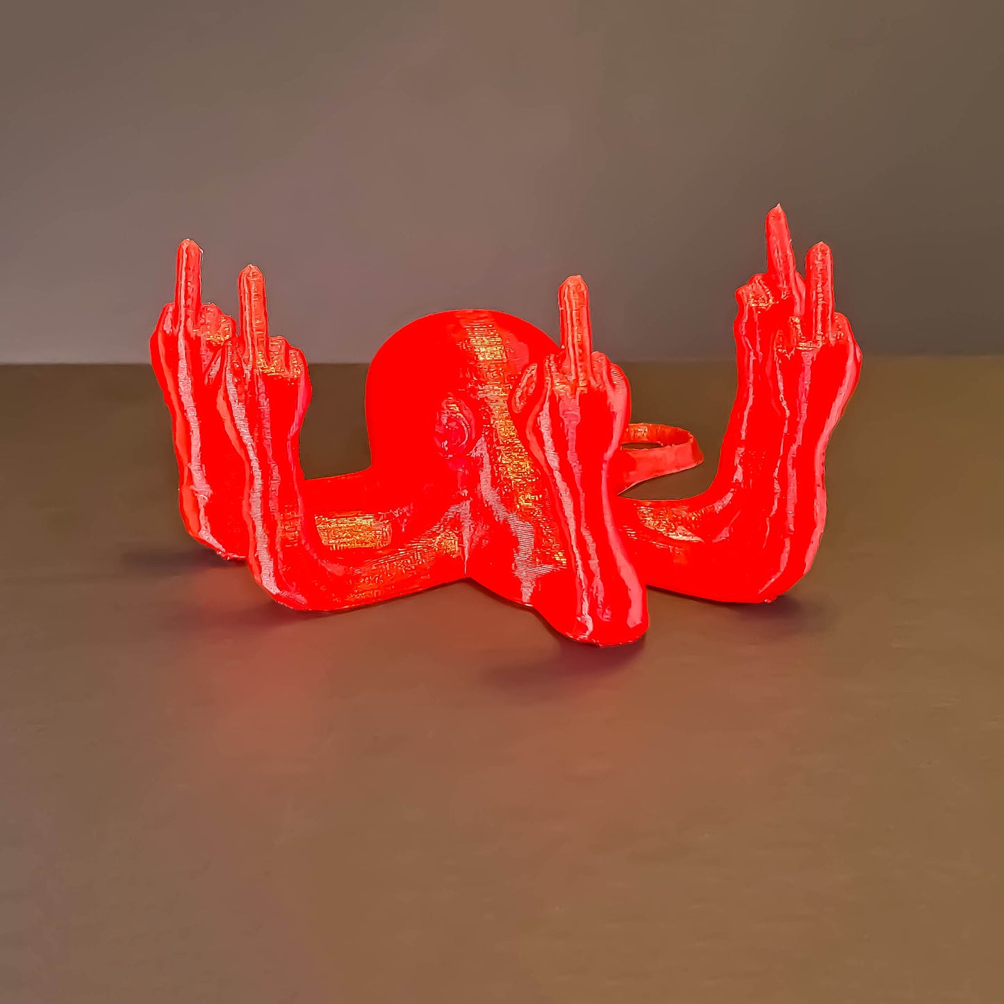 Translucent Fucktopus | Prank Gift | Middle Finger Octopus | Desk Companion