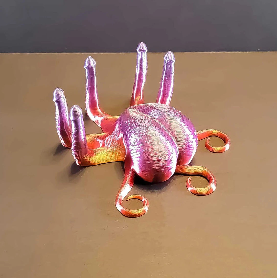 Translucent OctoBalls Fucktopus | Desk Decor, Ring Holder, Romance Art, Homoerotic Art, Angrypus, Gag Gift, Bedroom Décor in 3 Sizes