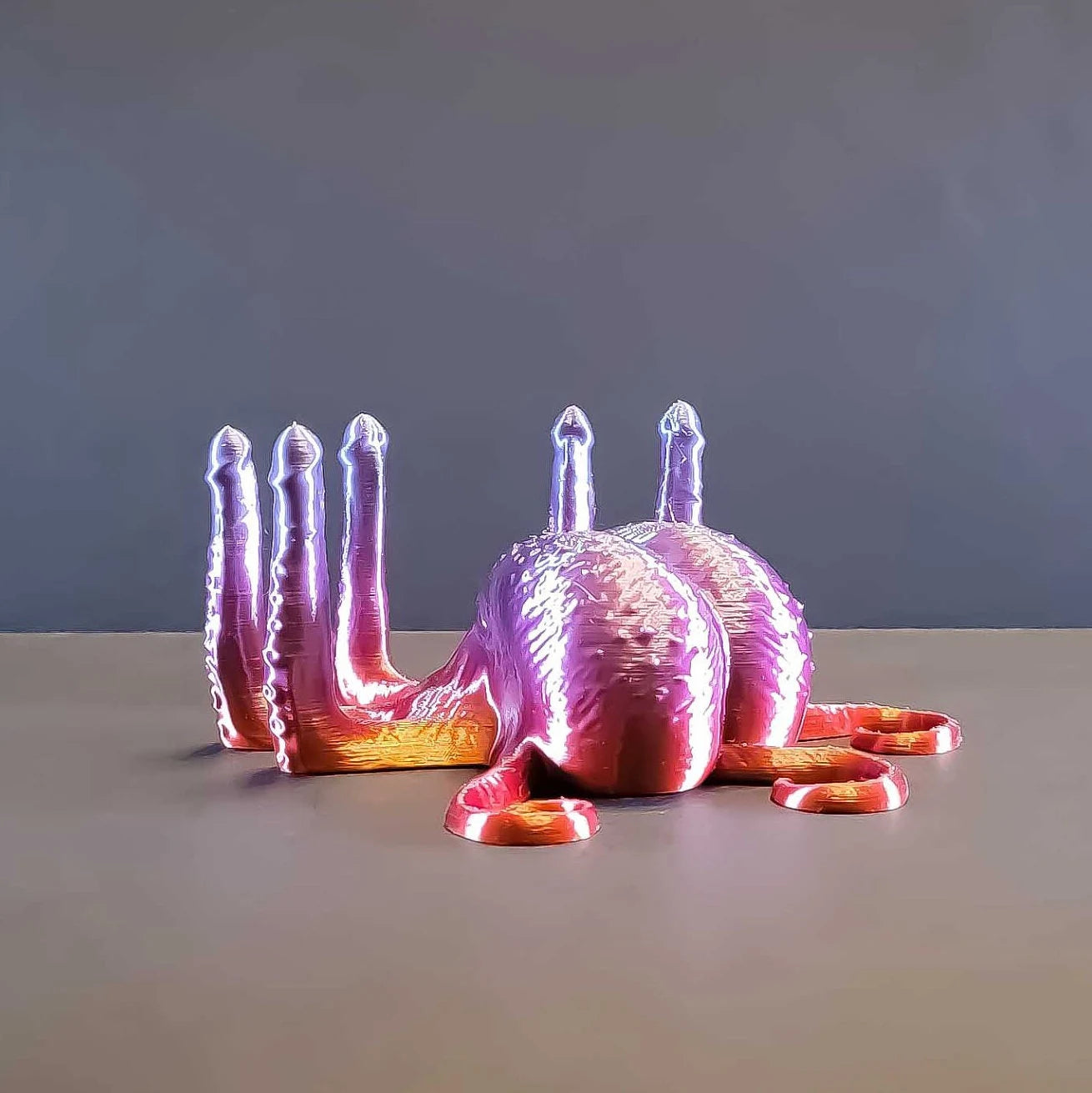 Translucent OctoBalls Fucktopus | Desk Decor, Ring Holder, Romance Art, Homoerotic Art, Angrypus, Gag Gift, Bedroom Décor in 3 Sizes