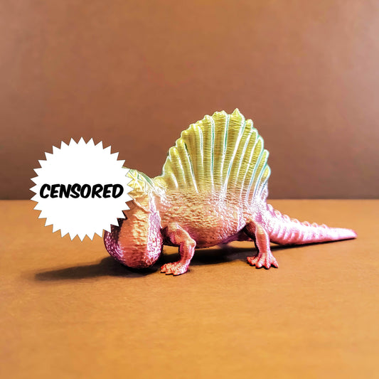 Dimetrodon Dinosaur Gag Gift in Silk Colors | Bachelorette Party Décor, Bedroom Art Décor, Homoerotic Art, 70 plus colors