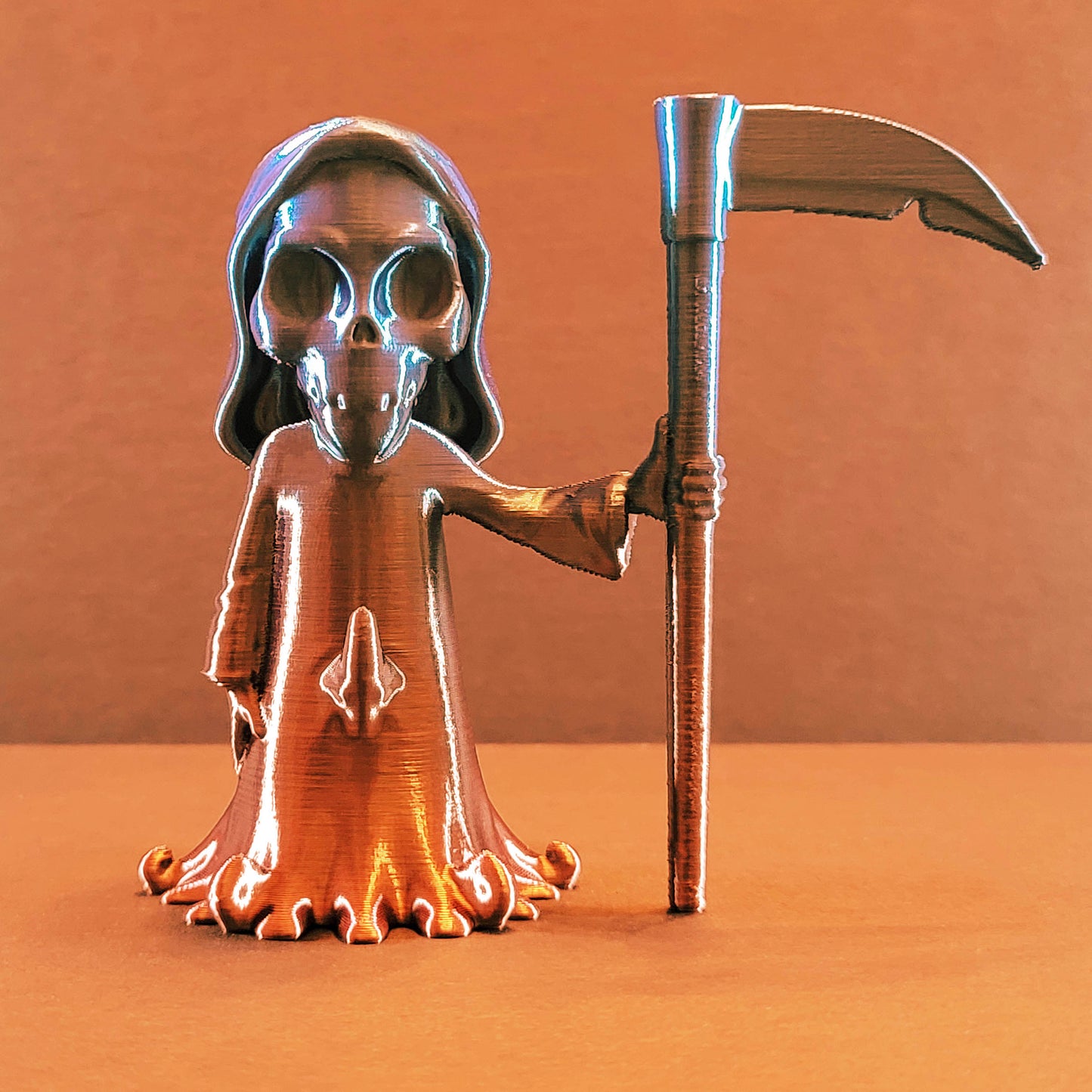 Grim Reaper Gag Gift in Silk Colors | Fun Romance Gift, Gag & Romance Art, Halloween Decorations, Funny Figurine, Playful Romance Art