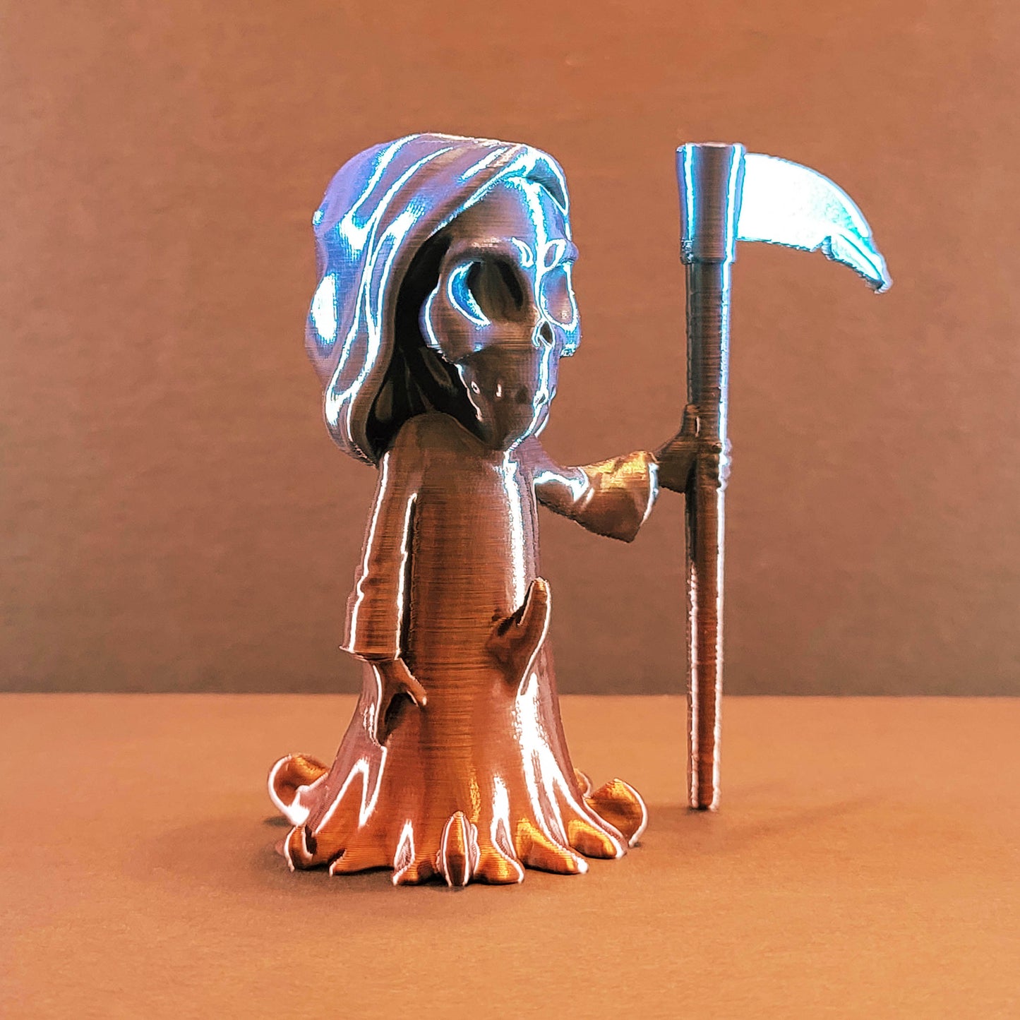 Grim Reaper Gag Gift in Silk Colors | Fun Romance Gift, Gag & Romance Art, Halloween Decorations, Funny Figurine, Playful Romance Art