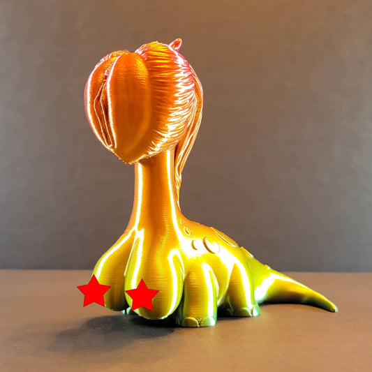 Brontosaurus Diva Gag Gift in Silk Colors | Bachelorette Party Décor, Romance Art Décor, Homoerotic Art Décor, Figurine, Gay Art, Bedroom Art Decor, 70+Colors