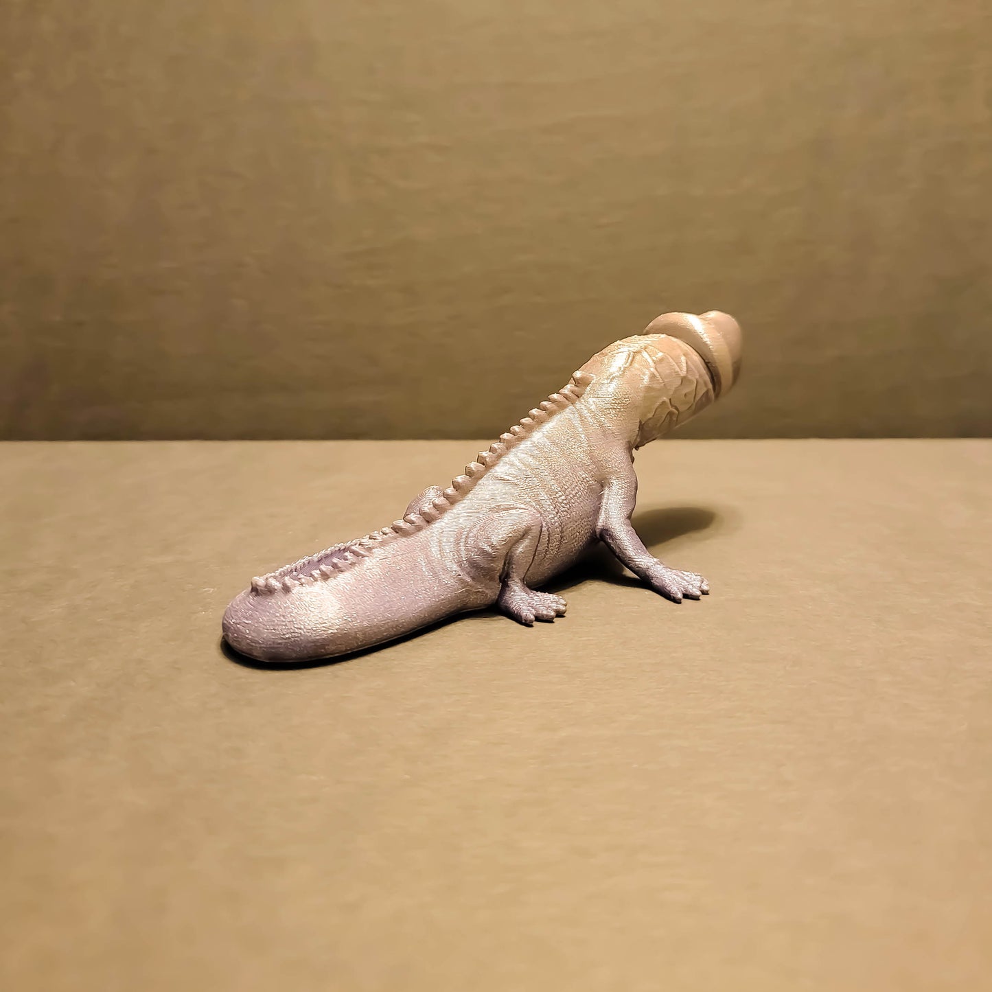Naughty Iguana Figurine in Silk Colors | Oddity for Bachelorette Party or Romance Gift, Quirky Bedroom Art, Homoerotic Art, Fun Gag Gift
