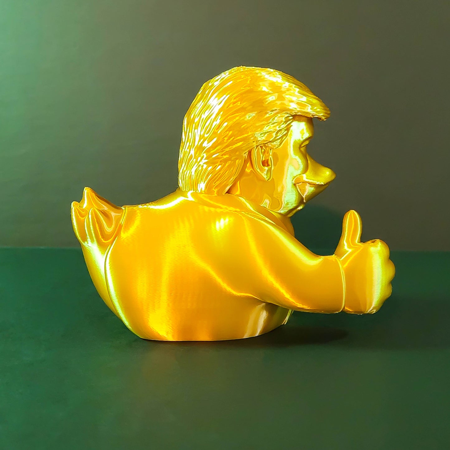 Trump Duck | Presidential Duck Thumbs Up | 2024 Memorabilia, Gag Gift Funny Statue, Playful Duck, Patriotic Jeep Duck, You've Been Ducked