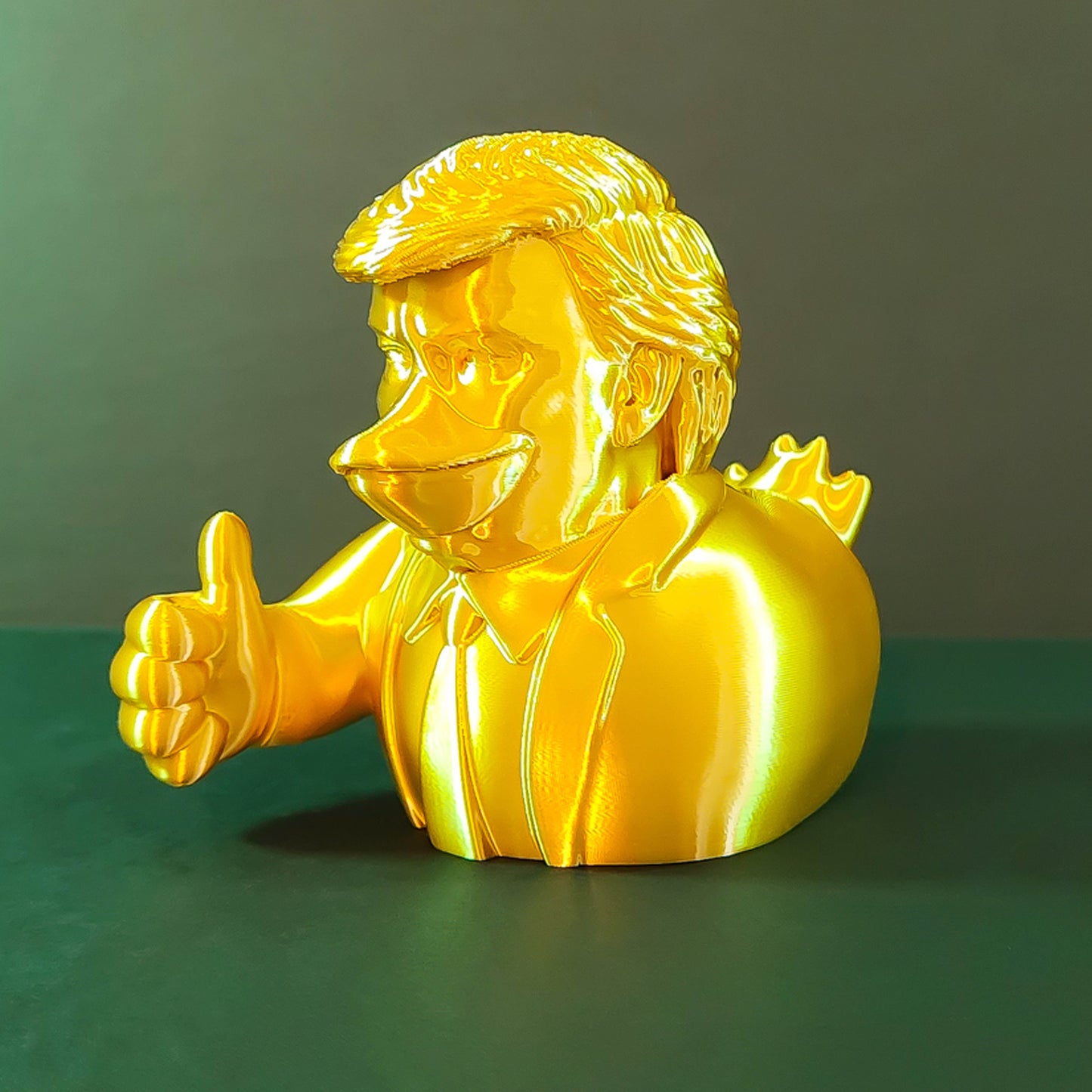 Trump Duck | Presidential Duck Thumbs Up | 2024 Memorabilia, Gag Gift Funny Statue, Playful Duck, Patriotic Jeep Duck, You've Been Ducked