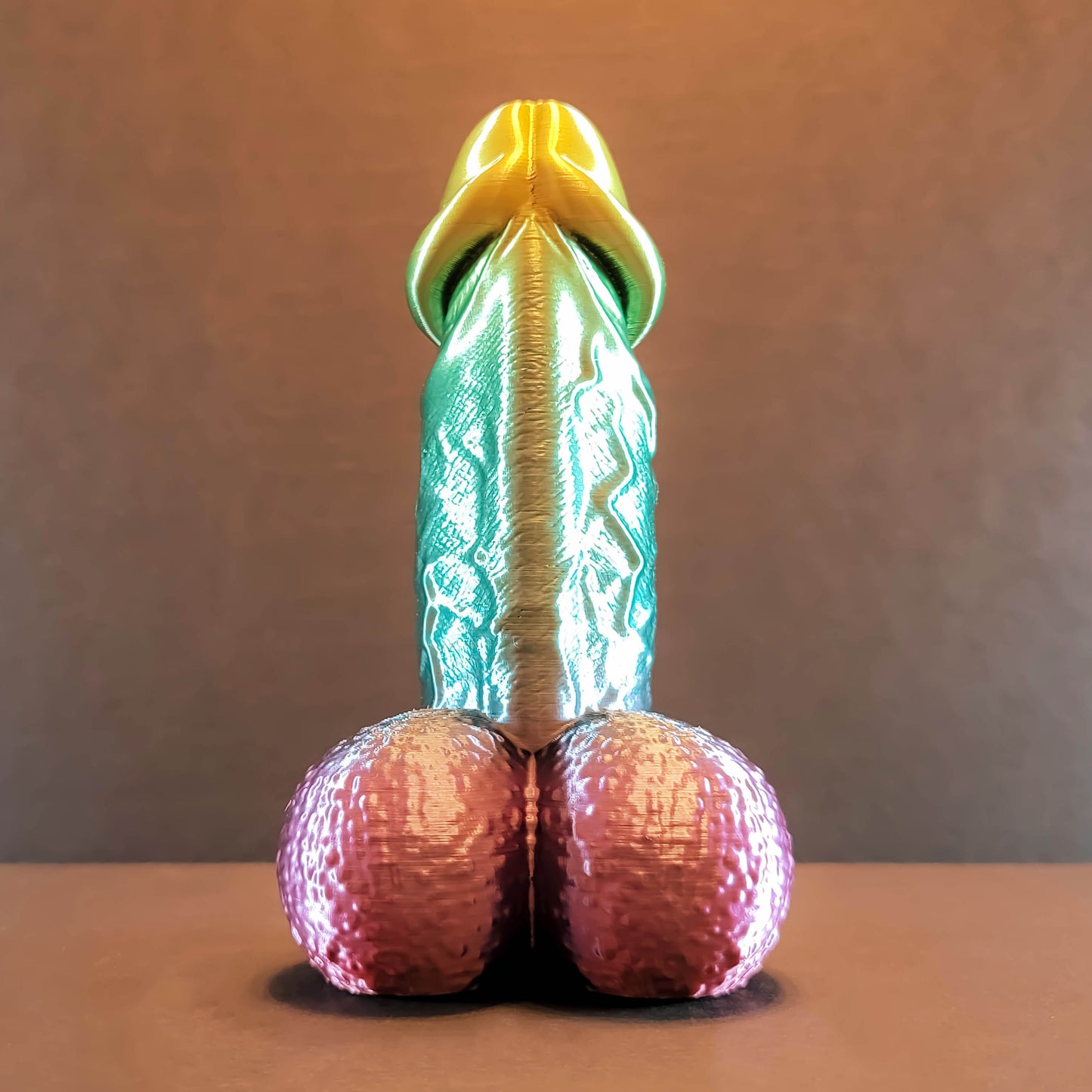 Standing Penis Figurine in Silk Colors | Adult Party Gag Gift, Bachelorette Party Décor, Prank for Friends & Family, Romance Art, Unique Gift