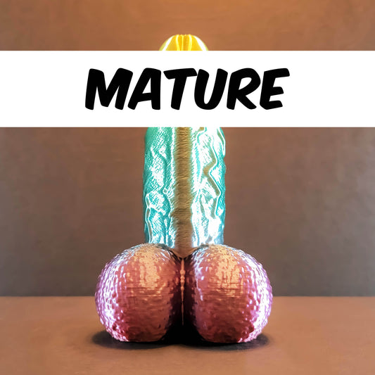 Standing Penis Figurine in Silk Colors | Adult Party Gag Gift, Bachelorette Party Décor, Prank for Friends & Family, Romance Art, Unique Gift