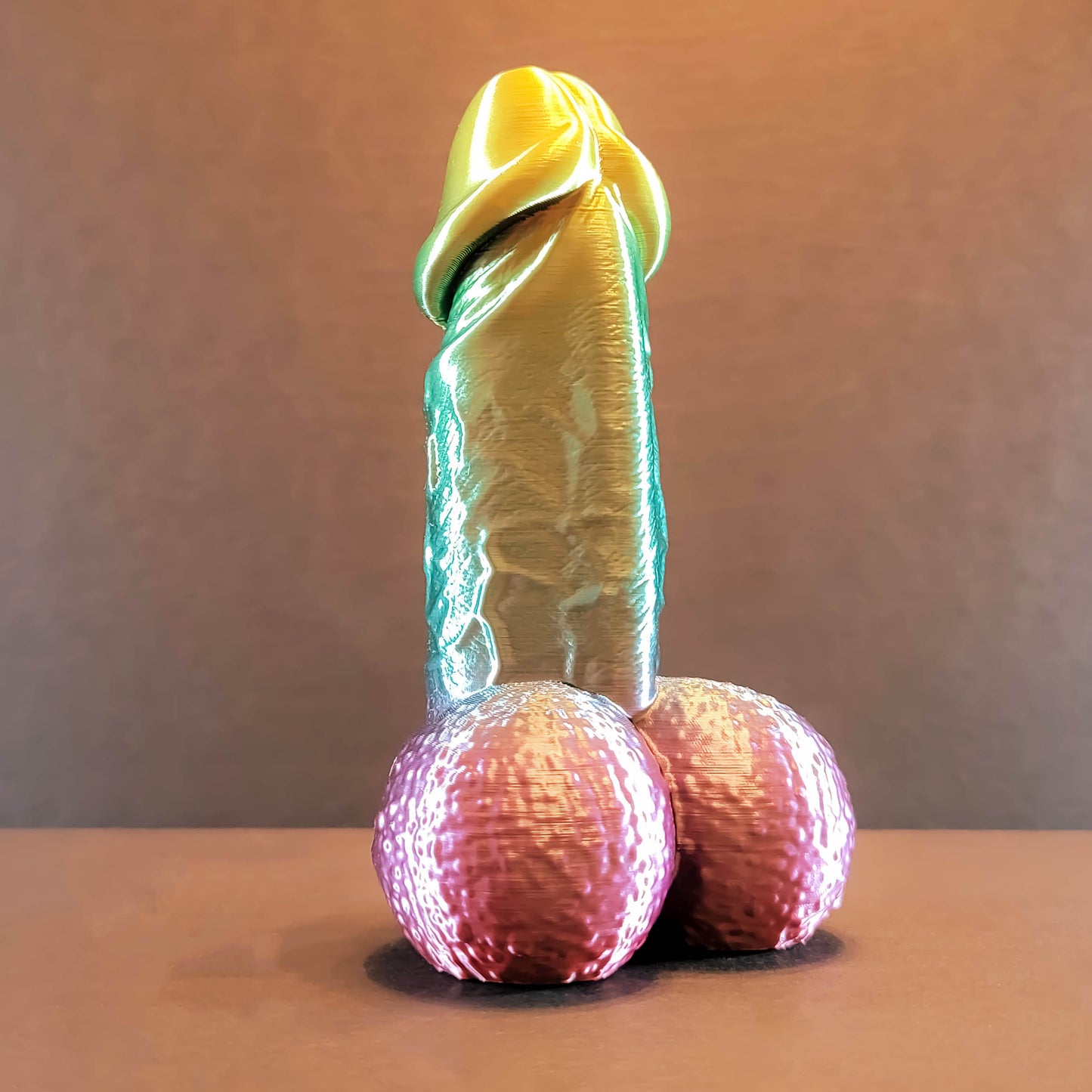 Standing Penis Figurine in Silk Colors | Adult Party Gag Gift, Bachelorette Party Décor, Prank for Friends & Family, Romance Art, Unique Gift
