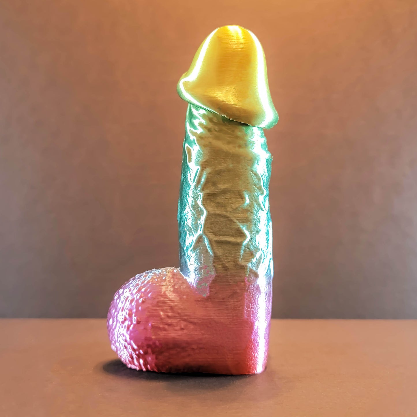 Standing Penis Figurine in Silk Colors | Adult Party Gag Gift, Bachelorette Party Décor, Prank for Friends & Family, Romance Art, Unique Gift