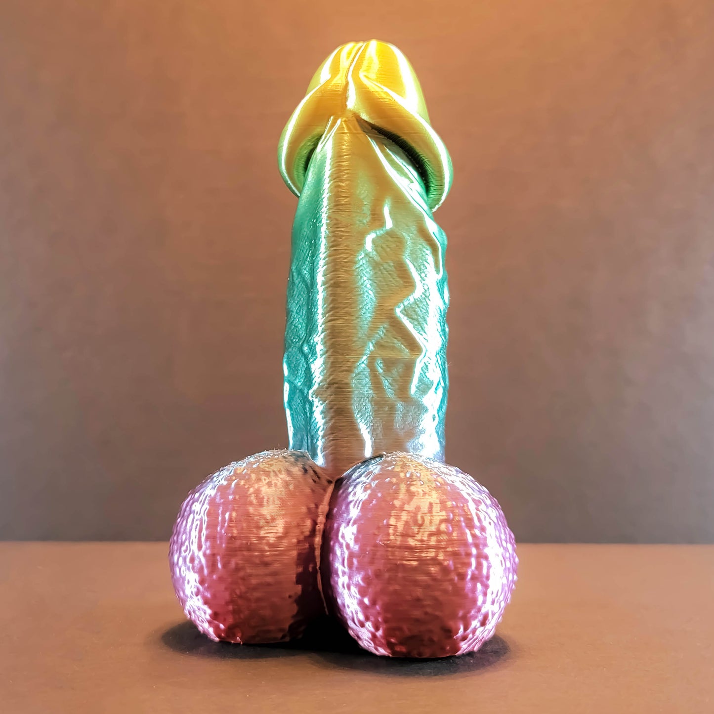 Standing Penis Figurine in Silk Colors | Adult Party Gag Gift, Bachelorette Party Décor, Prank for Friends & Family, Romance Art, Unique Gift