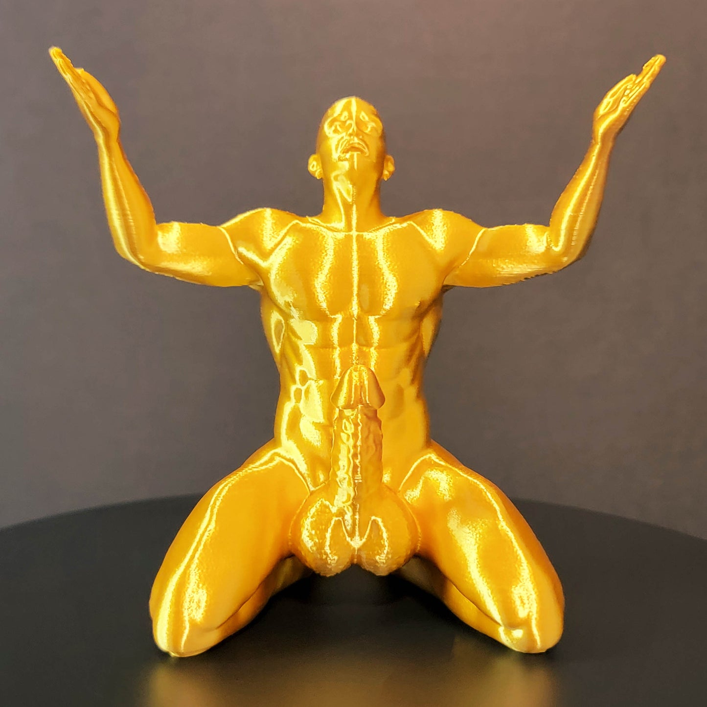 Hands Up Man Ring Holder in Silk Colors | Male Figure Art | Unique Gifts, Jewelry Stand, Bachelorette Party Décor, Romance Art, Wedding Ring Joke Holder
