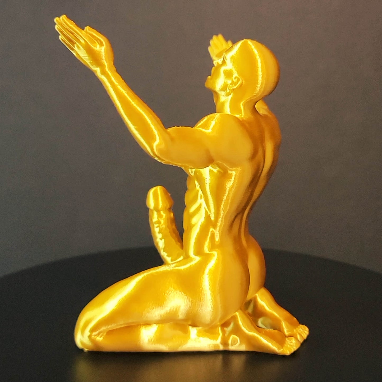 Hands Up Man Ring Holder in Silk Colors | Male Figure Art | Unique Gifts, Jewelry Stand, Bachelorette Party Décor, Romance Art, Wedding Ring Joke Holder