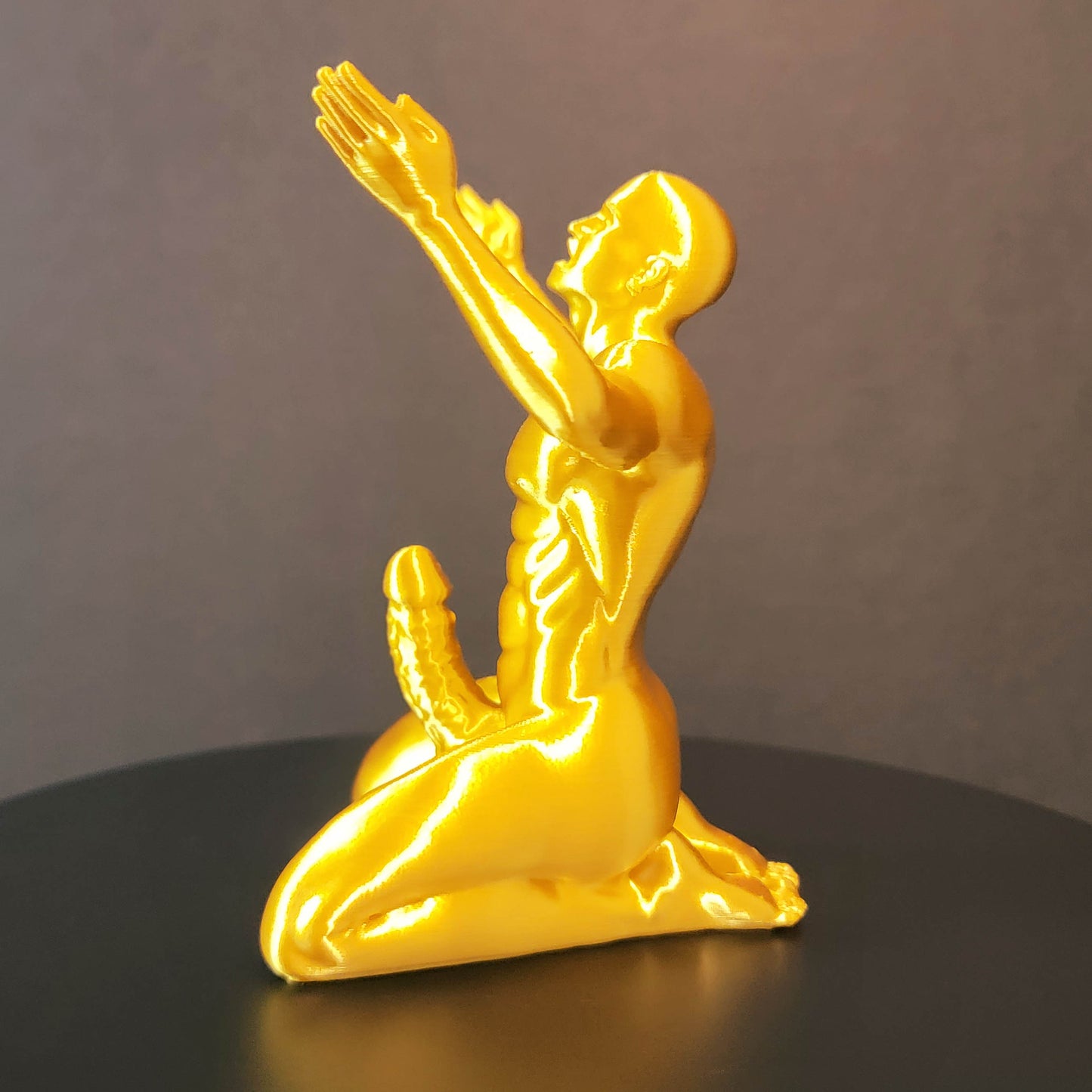 Hands Up Man Ring Holder in Silk Colors | Male Figure Art | Unique Gifts, Jewelry Stand, Bachelorette Party Décor, Romance Art, Wedding Ring Joke Holder