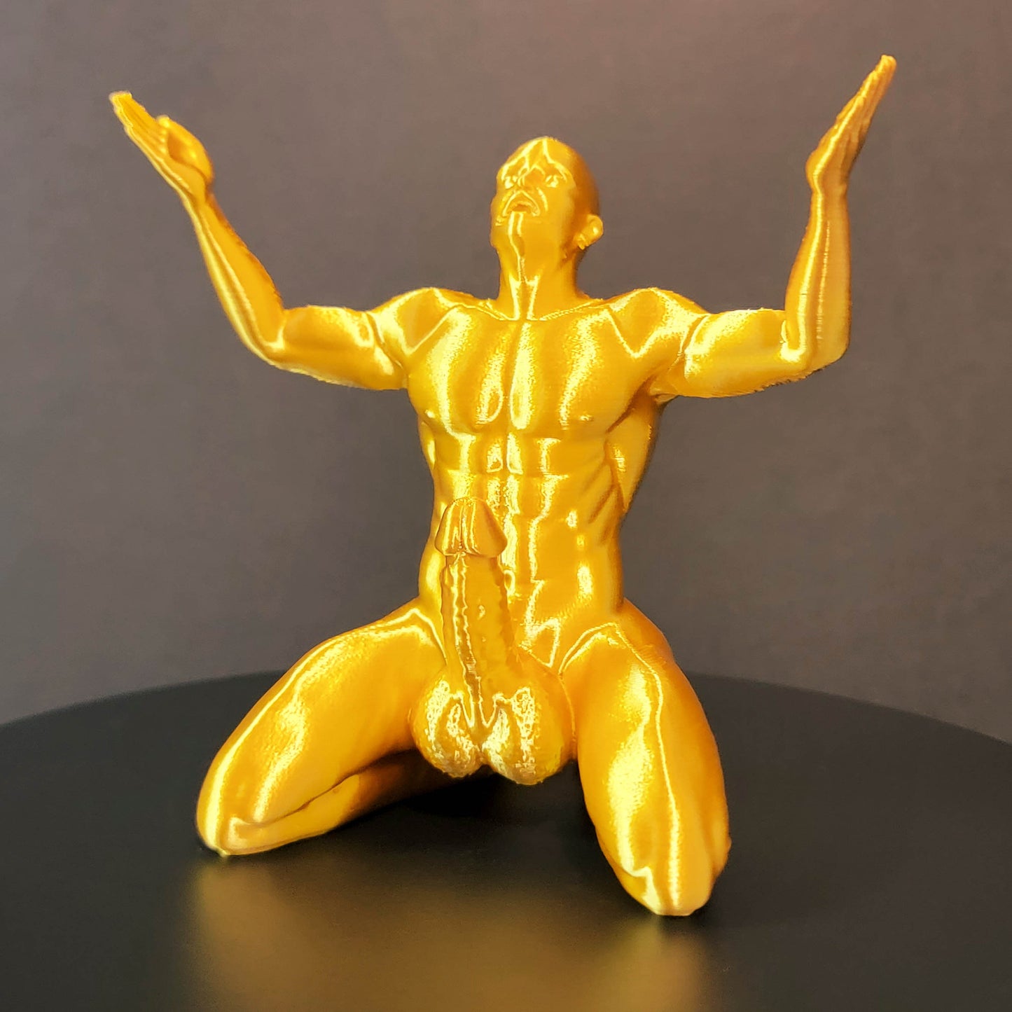 Hands Up Man Ring Holder in Silk Colors | Male Figure Art | Unique Gifts, Jewelry Stand, Bachelorette Party Décor, Romance Art, Wedding Ring Joke Holder