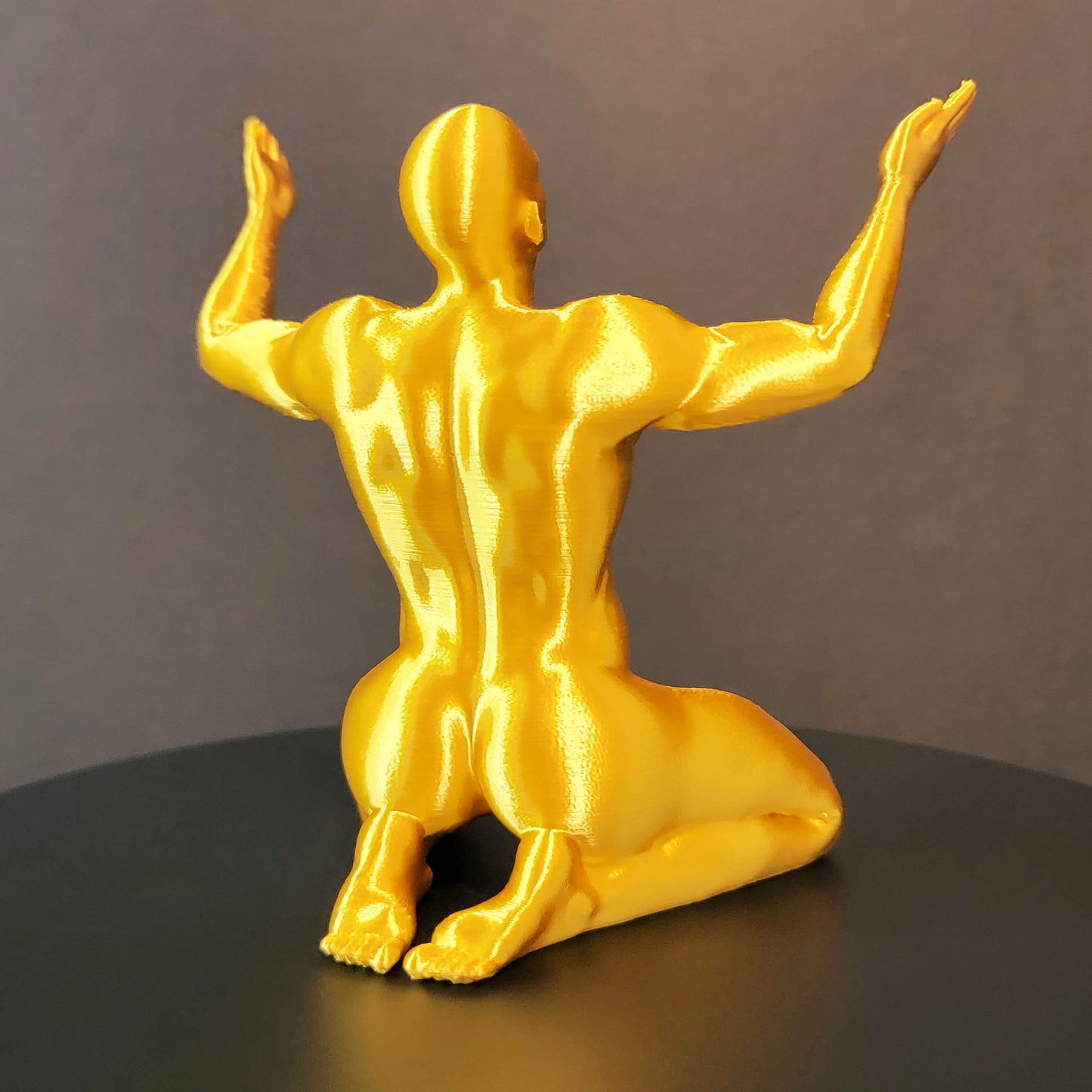 Hands Up Man Ring Holder in Silk Colors | Male Figure Art | Unique Gifts, Jewelry Stand, Bachelorette Party Décor, Romance Art, Wedding Ring Joke Holder