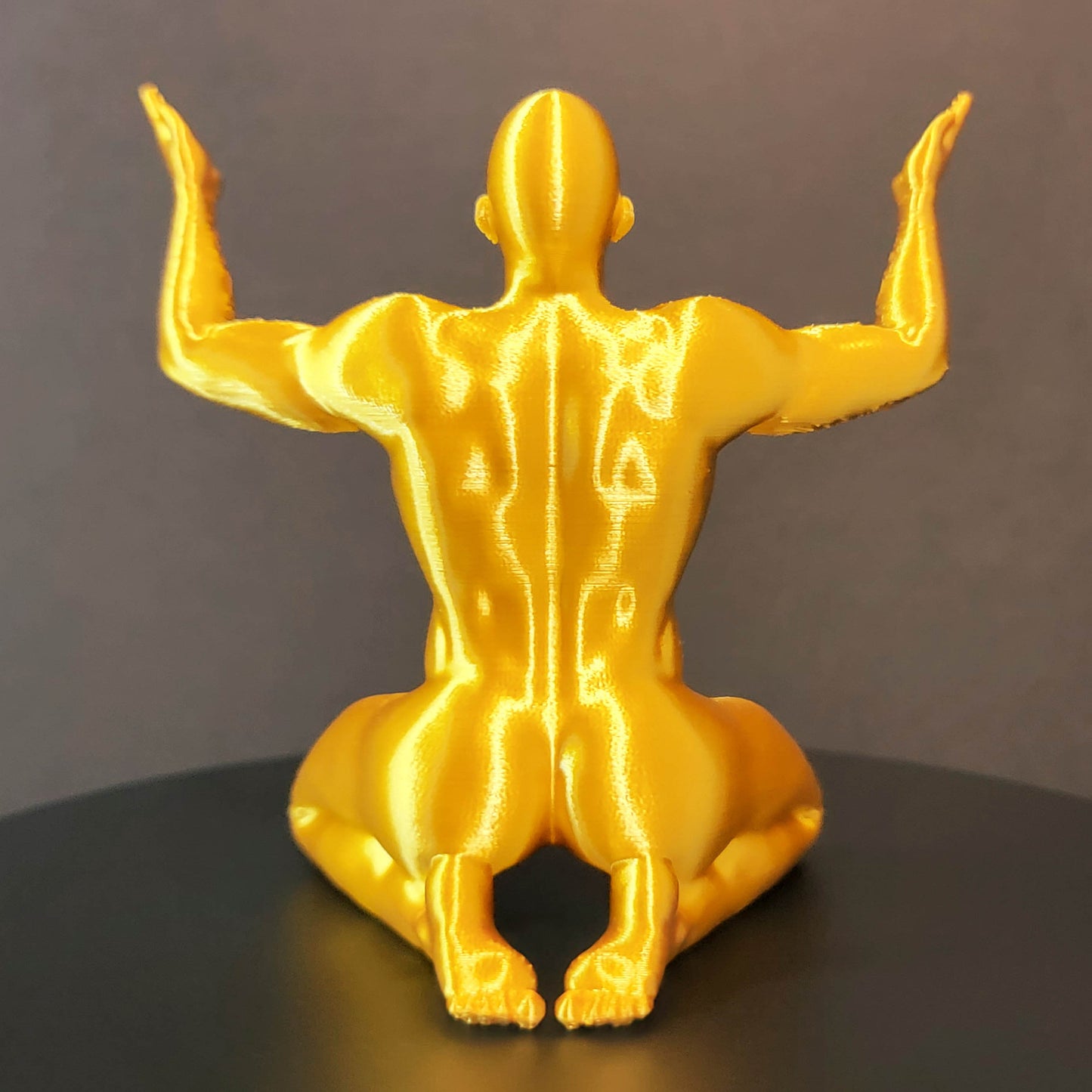 Hands Up Man Ring Holder in Silk Colors | Male Figure Art | Unique Gifts, Jewelry Stand, Bachelorette Party Décor, Romance Art, Wedding Ring Joke Holder