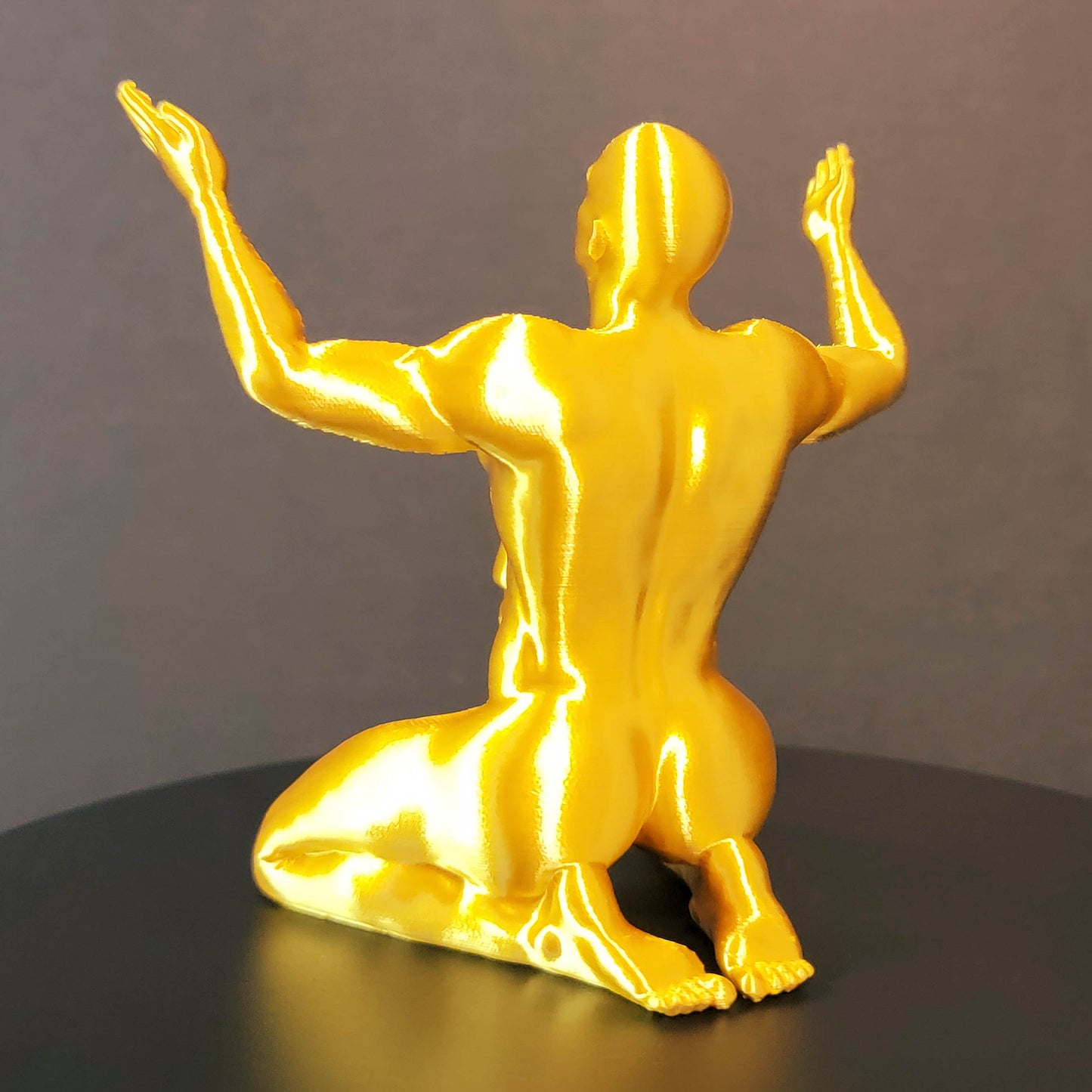 Hands Up Man Ring Holder in Silk Colors | Male Figure Art | Unique Gifts, Jewelry Stand, Bachelorette Party Décor, Romance Art, Wedding Ring Joke Holder