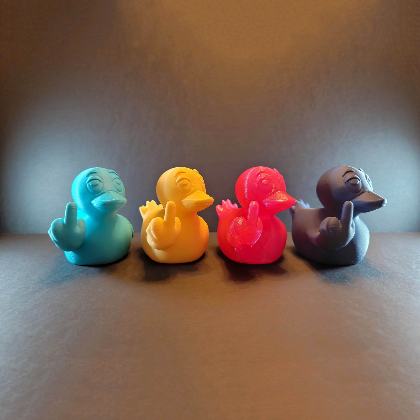 Duck Middle Finger in Silk Colors | You've Been Ducked, Angry Duck Gag Gift, Divorce, Vulgar Desk Ornament, Rude, White Elephant Gift, Joke