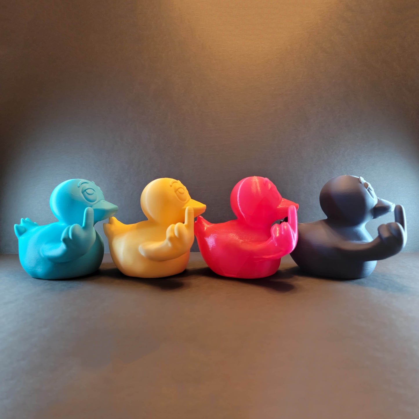 Duck Middle Finger in Silk Colors | You've Been Ducked, Angry Duck Gag Gift, Divorce, Vulgar Desk Ornament, Rude, White Elephant Gift, Joke
