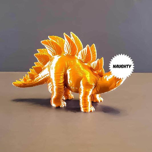 Stegosaurus Gag Gift Figurine in Silk Colors | Bachelorette Party Décor, Adult Gag Gift, Romance Art, Homoerotic Art Décor, Gay Art