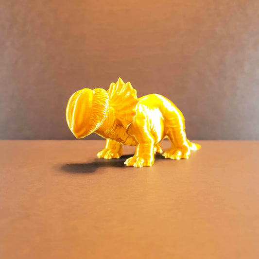 Triceratops Dinosaur Diva in Shiny Silk Colors | Feminism, Girl Power, Bachelor Party Décor, Gag Gift for Friends and Family