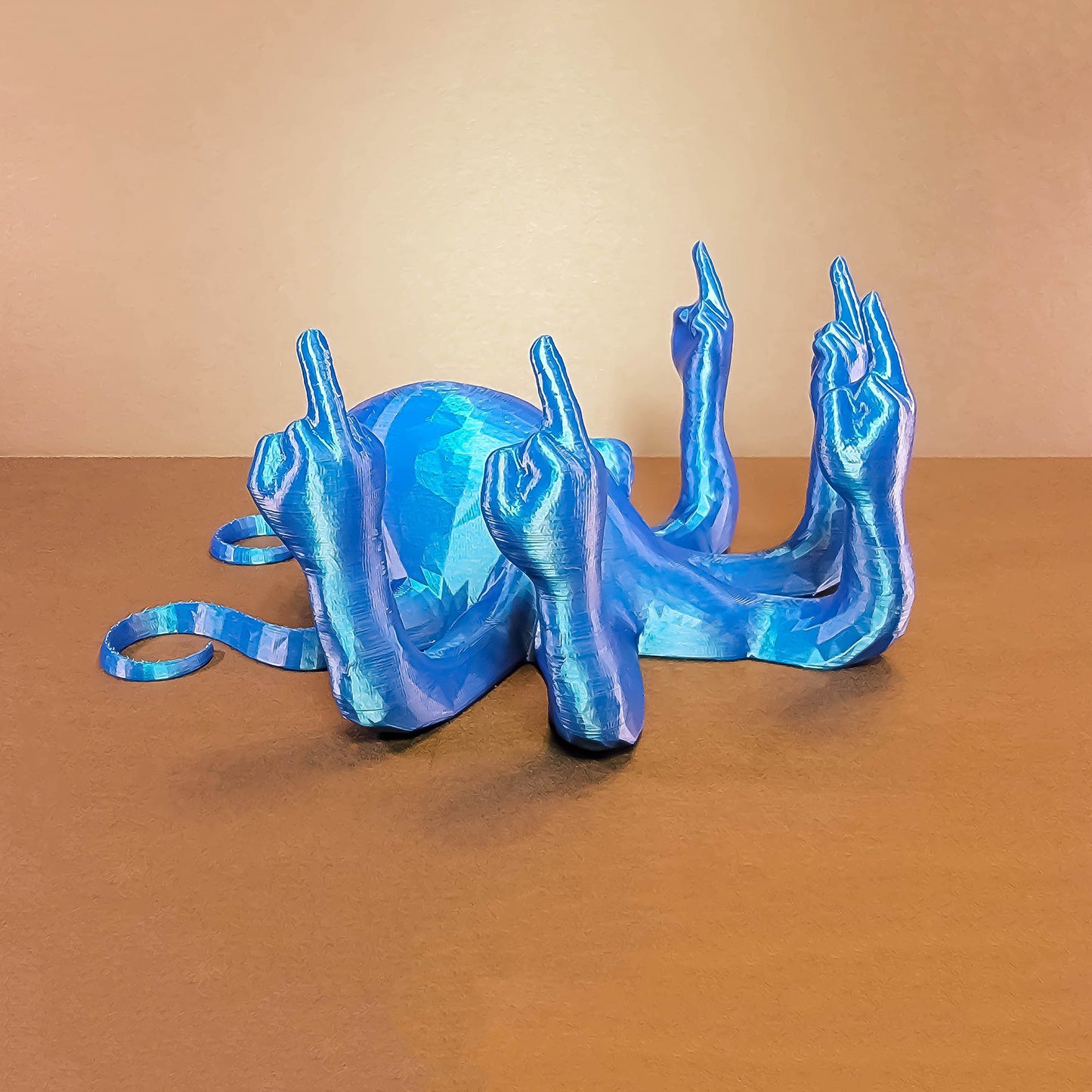 Pearl Fucktopus | Prank Gift | Middle Finger Octopus | Desk Companion