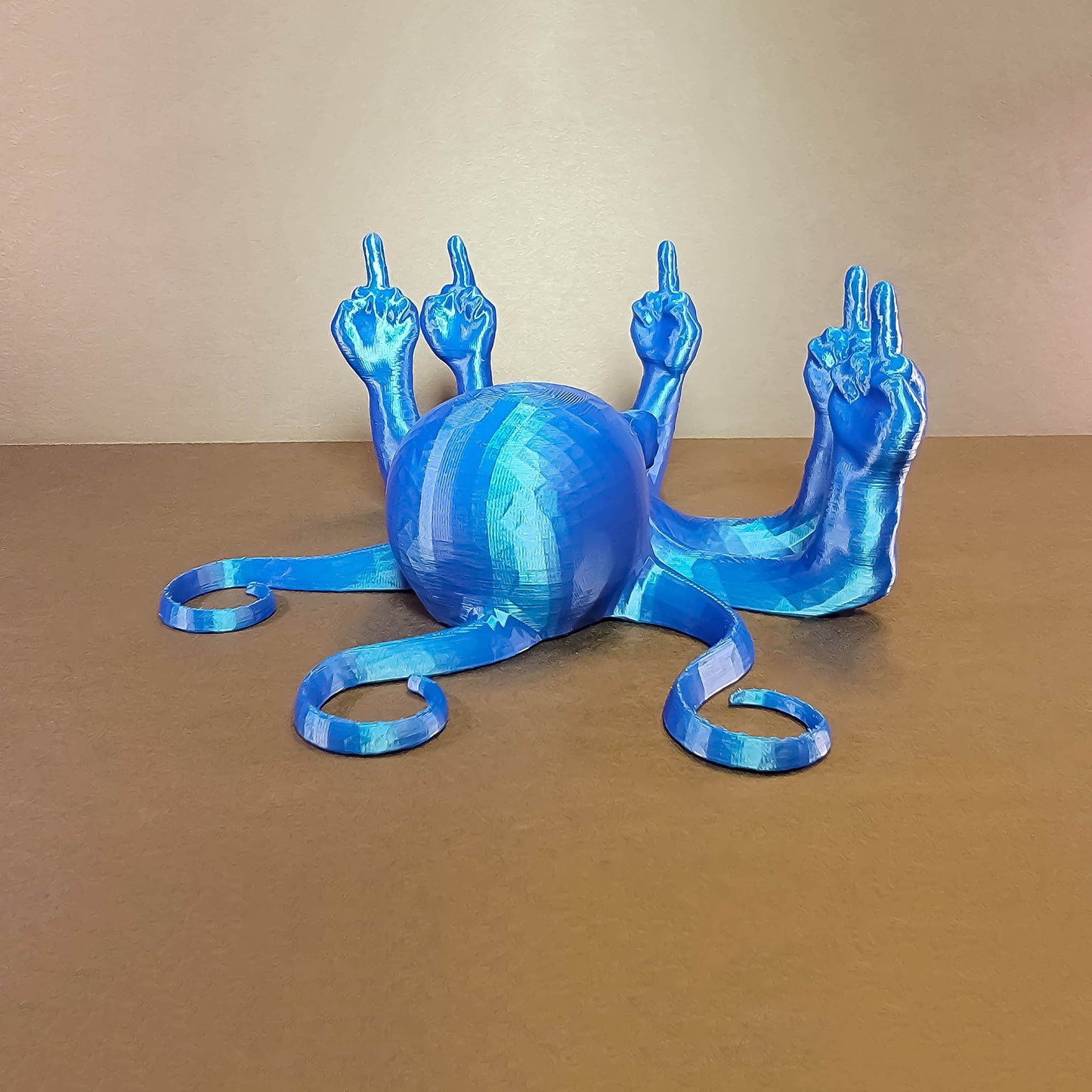 Pearl Fucktopus | Prank Gift | Middle Finger Octopus | Desk Companion