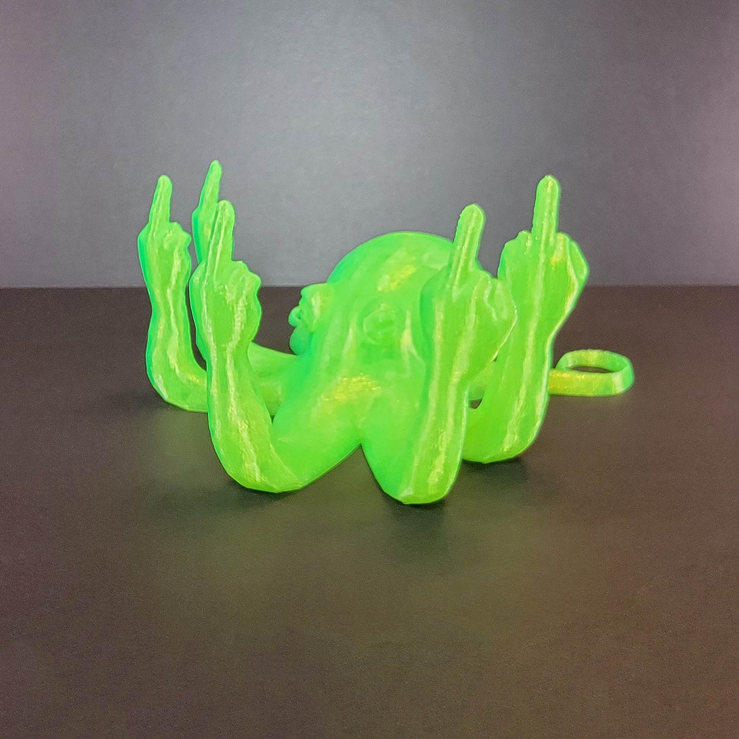 Translucent Fucktopus | Prank Gift | Middle Finger Octopus | Desk Companion