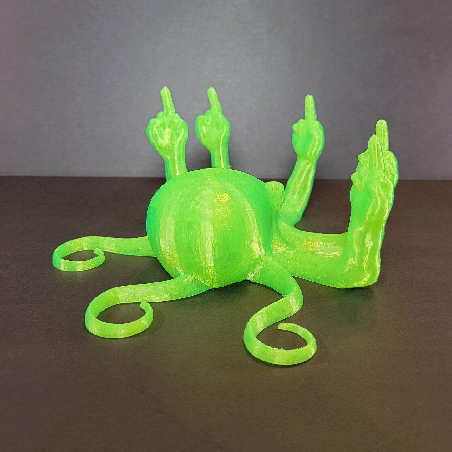 Translucent Fucktopus | Prank Gift | Middle Finger Octopus | Desk Companion