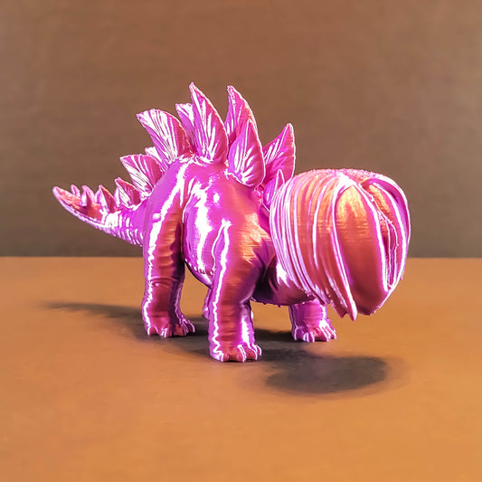 Stegosaurus Diva Dinosaur in Silk Colors | Bachelor Party Décor, Feminism, Homoerotic Romance Art, Girl Power