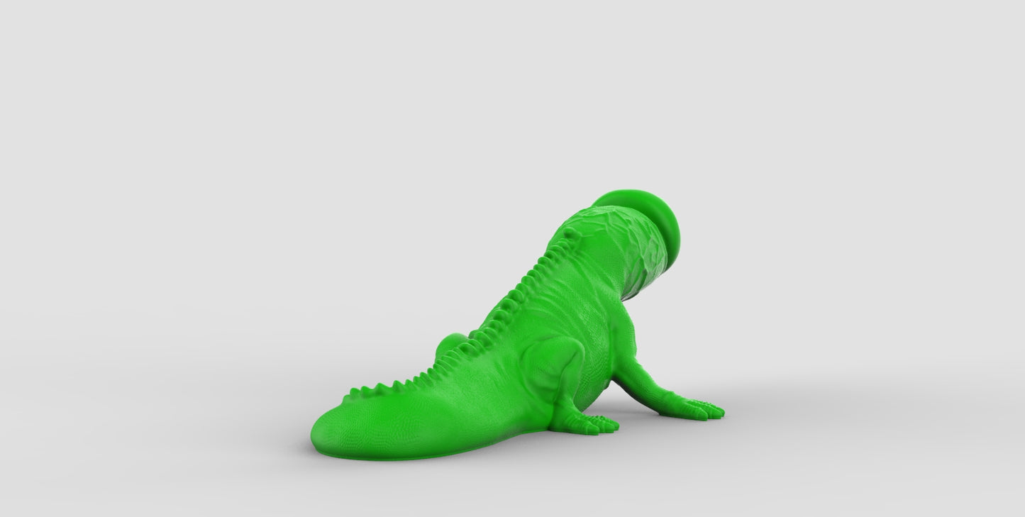Naughty Iguana Figurine in Silk Colors | Oddity for Bachelorette Party or Romance Gift, Quirky Bedroom Art, Homoerotic Art, Fun Gag Gift