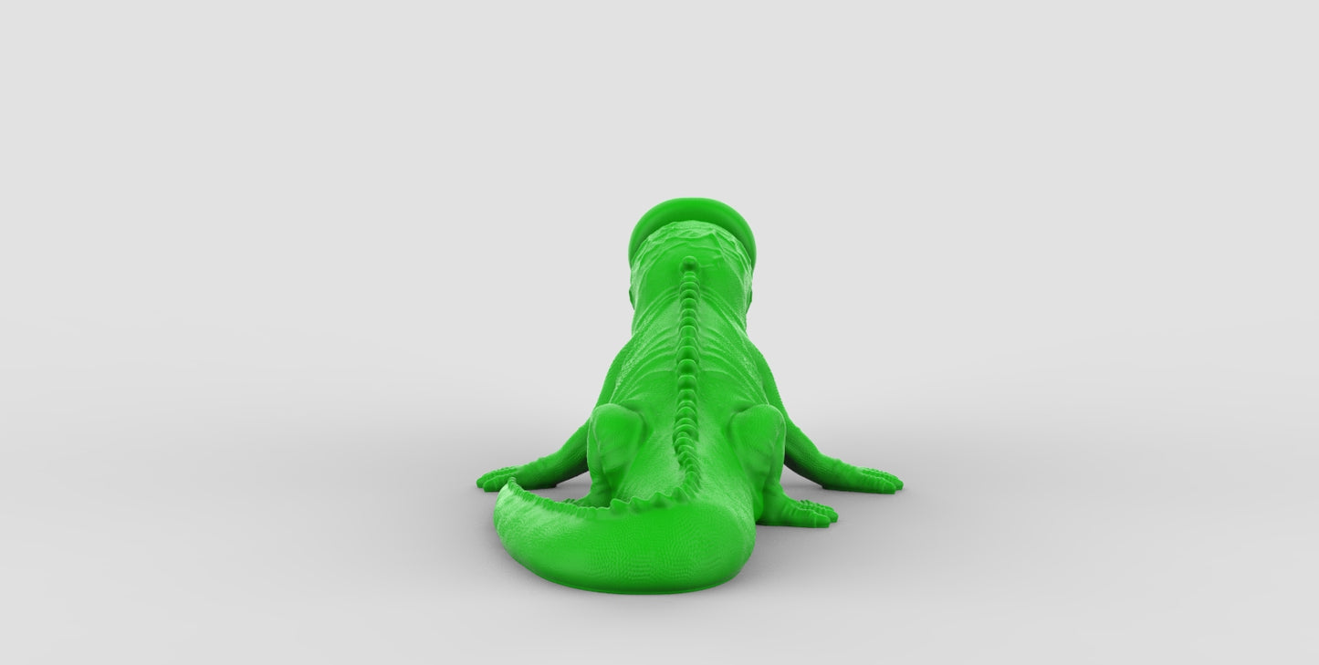 Naughty Iguana Figurine in Silk Colors | Oddity for Bachelorette Party or Romance Gift, Quirky Bedroom Art, Homoerotic Art, Fun Gag Gift