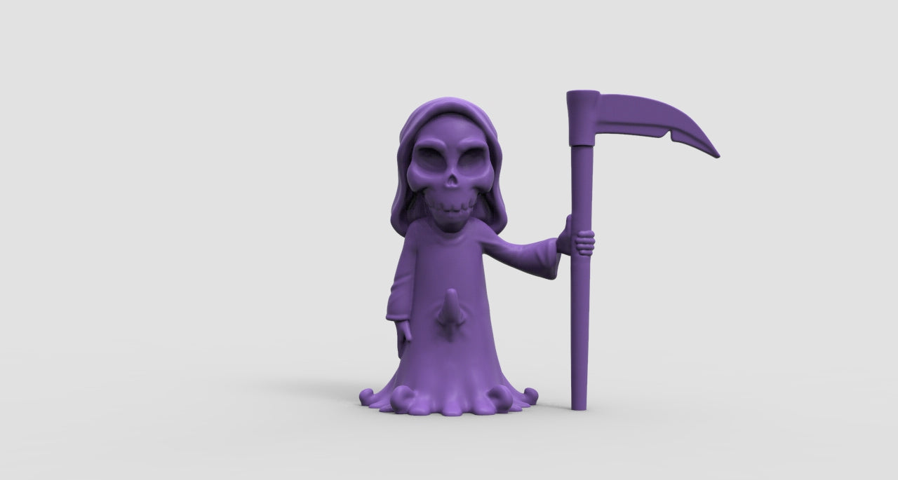 Grim Reaper Gag Gift in Silk Colors | Fun Romance Gift, Gag & Romance Art, Halloween Decorations, Funny Figurine, Playful Romance Art
